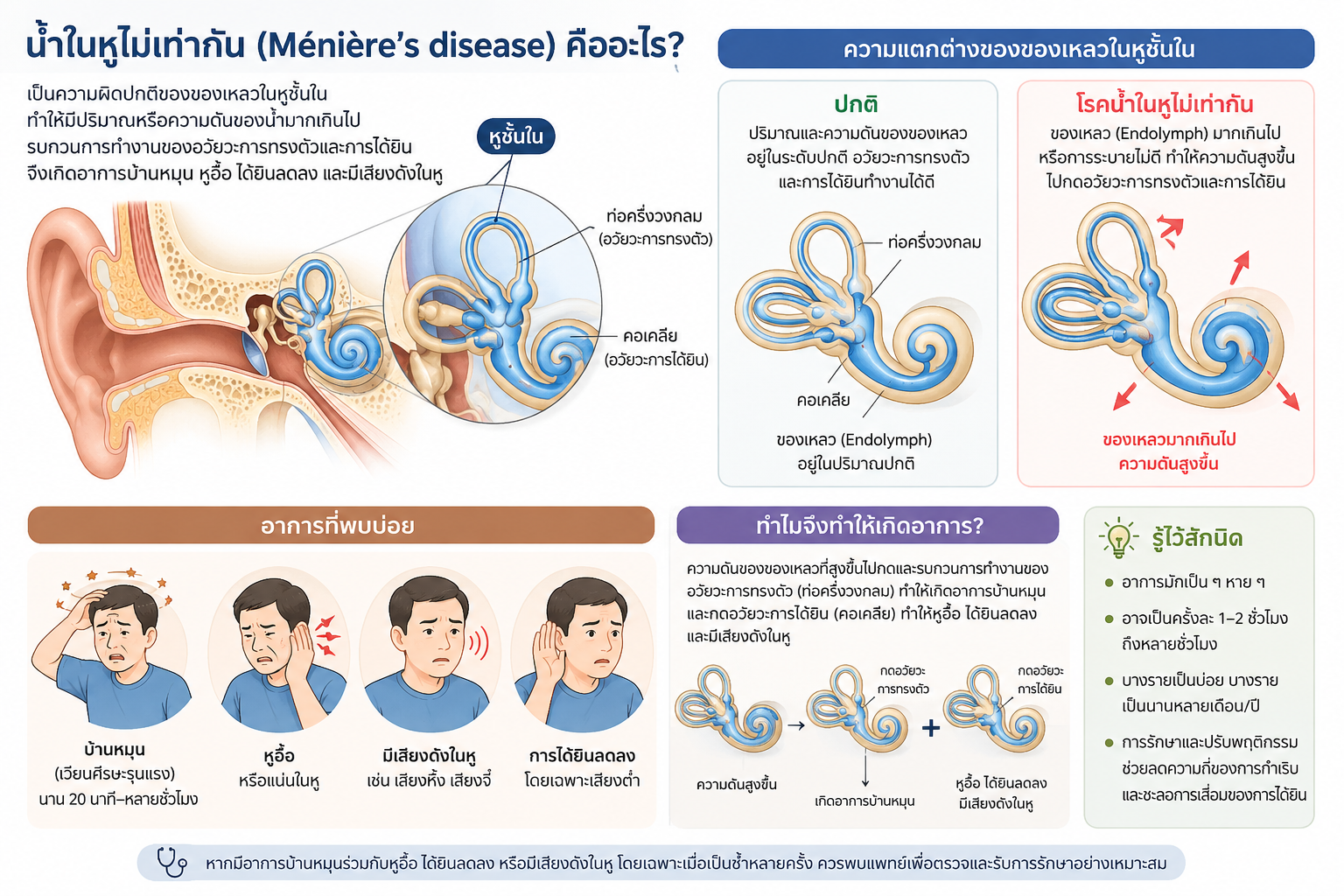 น้ำในหูไม่เท่ากัน (Meniere's Disease)